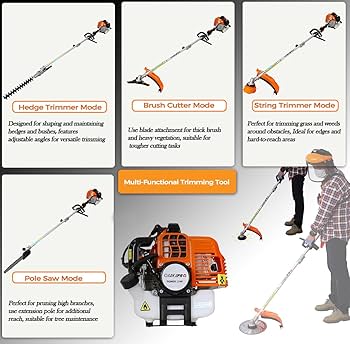 ●BOOM TOWN Amazon.com : 56cc 2-Cycle Gas Multi-Trimmer | 4-in-1 String